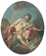 Francois Boucher Venus Restraining Cupid oil